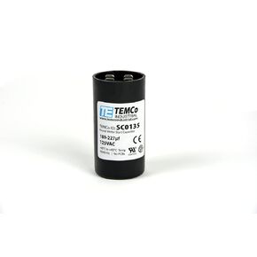 TEMCo 189-227 uf/MFD 125 VAC Volts Round Start Capacitor 50/60 Hz AC Electric - Lot -1