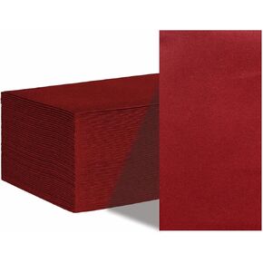 KMAKII 50 Pack Disposable Cloth Like Napkins Linen-Feel Guest Towels Paper Hand Towels Hand Napkins For Bathroom,Weddings, Parties,Dinners Size 7.87 X 15.75 Inches- Green