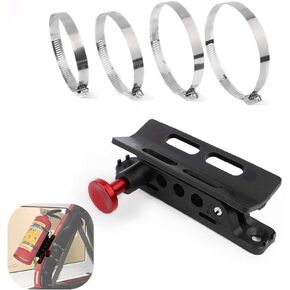 GUAIMI Fire Extinguisher Mount Holder Bracket Adjustable Roll Bar Bottle Quick Release for Wrangler TJ JK JKU JL UTVs Polaris RZR Ranger Home Boat -Red