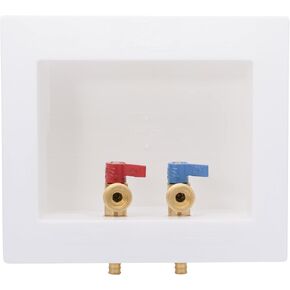 SharkBite 1/2 Inch x 3/4 Inch MHT Washing Machine Outlet Box, Push to Connect Brass Plumbing Fittings, PEX Pipe, Copper, CPVC, 25739