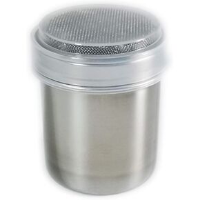 2 Pack Shaker Sifter Dispenser Duster Container Stainless Steel For Cinnamon Flour Powdered Sugar baking soda Cocoa Cornstarch ect., LSQ16551, inch, Silver
