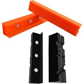 4.5 Inch Bench Vise Block-2 Pairs,Strong Magnetic Soft Protective Covers,1 Multi-Groove Jaw Pads,1 Standard Waffle Surface Jaw Pads
