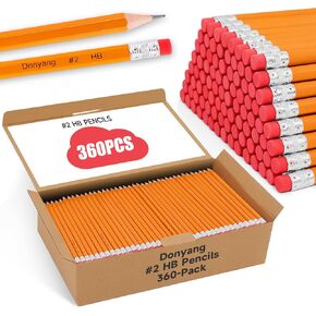 50 عبوة من أقلام الرصاص رقم 2 مع ممحاة، مجموعة كبيرة من أقلام الرصاص الجرافيت الصفراء لمستلزمات مكتب المعلم في الفصول الدراسية، رقم 2 قلم رصاص HB لكتابة هدايا رسم ورسم هدايا لحفلات الأطفال in Kuwait