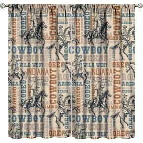 Western Cow Skull Curtain Vintage Western Boho Style Aztec Cow Ethnic Background Minimalist Pattern Printing Bedroom Living Room Rod Pocket Window Drapes 2 Panels W42xL45 Inch Decor