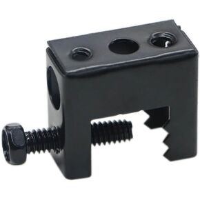 Upgrade Baudelun 1/4"-20 Beam Clamps, Black Steel Bolt-on Beam Clamp for 1/4" and 3/8" Threaded Rod, S-hooks and Bridle Rings, 25 Packs