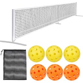 Pickleball Replacement Net 22 ft x 3 ft (NET ONLY) Indoor Outdoor Pickleball Net Replacement for Portable Pickleball Net System with 6 Pickle Balls and Drawstring Mesh Bag in Kuwait