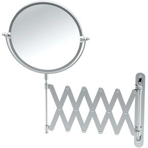 Gatco 1439SN Accordian Arm Wall Mount Mirror, Satin Nickel, 7.50"