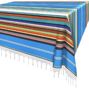 84 X 59 Inch Mexican Serape Blanket Bay Window Blanket, Mexican Tablecloth Serape Tatami Blanket Bed Blanket Table Cover Tapestry Blanket Picnic Mat for Mexican Party Wedding Decorations