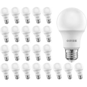 60W Equivalent LED Light Bulb 800 Lumens A19 Shape Bulbs 2700K Warm White Non-Dimmable UL Listed 9 Watt E26 Base Suitable for use in Enclosed Fixtures & Damp Locations - 6 Pack