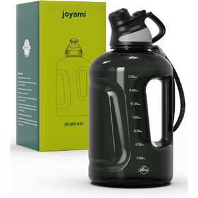 زجاجة مياه من جويامي، تريتان خالية من مادة BPA، إبريق ماء سعة 88 أونصة مع علامة زمنية، غطاء مغناطيسي، خالية من مادة BPA ومقاومة للتسرب، زجاجة مياه رياضية قابلة لإعادة الاستخدام للسفر في الهواء الطلق، والعمل، واللياقة البدنية، وصالة الألعاب الرياضية، 2.6 ل in Kuwait