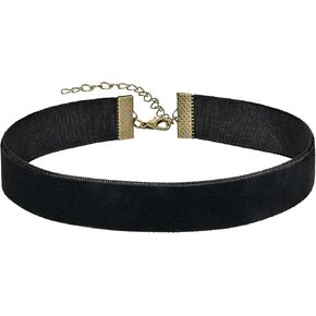 Black Choker Necklace for Women,Adjustable Leather Velvet Choker Collar Pendant Necklace, Goth Jewelry Gifts.