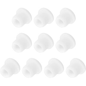 uxcell 10 PCS Silicone Stopper Replacement Plug for Salt Shakers, 2/7in(7.3mm) Reusable Salt Shakers Hollow Stopper Sealing Plug for Flower Pot Pipe Bottle Oil Dispensers, White