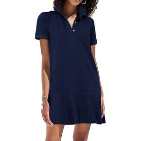 Polo Dress for Women Short Sleeve Ruffle Hem Golf Tennis Workout Dress Pleated Summer Mini Dresses