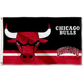 WinCraft Chicago Bulls Dual Logo Indoor Outdoor Flag Banner