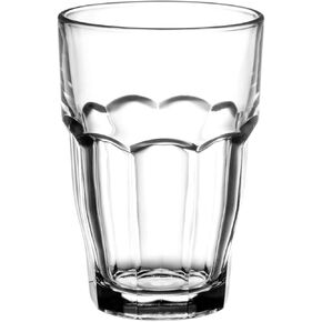 Bormioli Rocco Rock Bar 16.25 oz. Stackable Cooler Glass for Cold Drinks, Juices, and Cocktails, 6 Count (Pack of 1), Clear