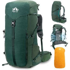 Night Cat Internal-frame Hiking Backpack: 30L Camping Backpack for Men Women Lightweight Waterproof Green