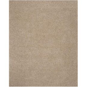 SAFAVIEH Athens Shag Collection Area Rug - 9' x 12', Beige, Non-Shedding & Easy Care, 1.5-inch Thick Ideal for High Traffic Areas in Living Room, Bedroom (SGA119G)