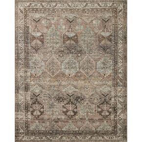 Loloi Amber Lewis x Billie Collection, Clay & Sage 2'-3" x 3'-9" Area Rug – Antique & Distressed Accent Rugs for Living Room, Bedroom, Entryway & Hallway, No Shed High Traffic Area Home Decor Rug