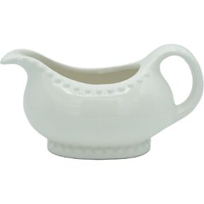 Gravy Boat | Gravy Bowl | 14 Ounces | Gravy Boats | Gravy Boat Farmhouse | White Gravy Boat | Farmhouse Decor | Sauce Boat | Large Gravy Bowl w/Dripless Lip Spout | White Gravy Bowl | Kitchen