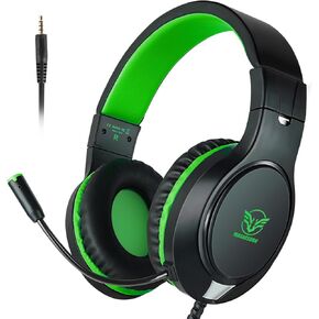 KHAZNEH GH-2 Gaming Headset for PS4 PS5 Xbox One Nintendo Switch PC with Noise Cancelling Microphone, Over Ear Gaming Headphones with Stereo Surround Sound for Kids Adults, Blue