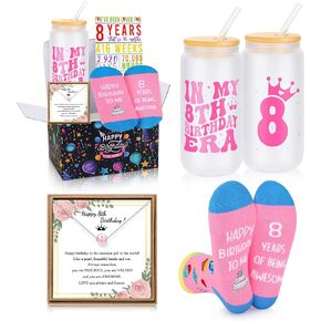 JTENGTOP 9 Year Old Beautiful Teen Girl Birthday Gifts Ideas, Gift Gifts for 9 Year Old Sweet Teen Girls, Top 9th Birthday Decorations Gifts for Teen Girls Basket Set of 4