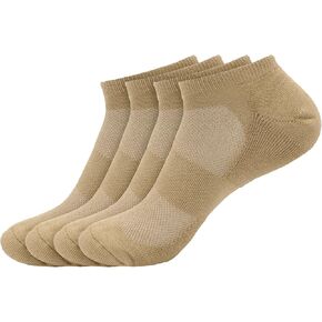 BambooMN Men and Women's Rayon from Bamboo Low Cut Ankle Socks for Sports, Work and Everyday Wear - 4 Pairs - Unisex Sizing