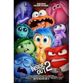 Inside Out 2 2024 Movie Poster Home Decor 11x17", Unframed