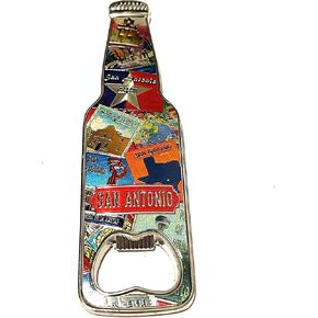 SUREG Bottle Shaped Souvenir Fridge Bottle Opener Magnet Various States and Cities Collectible Retro Collage Design Souvenir Collectible Bottle Opener Fridge Magnet 1 Item (Colorado)