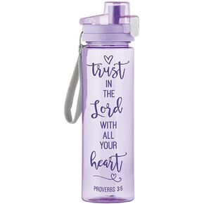 Religious Trust in the Lord With All Your Heart Water Bottle, 24 Ounce