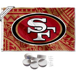 San Francisco 49ers Samoan Banner and Tapestry Wall Tack Pads