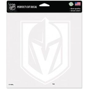 Wincraft NHL Vegas Golden Knights 8x8 Perfect Cut White Decal, One Size, Team Color