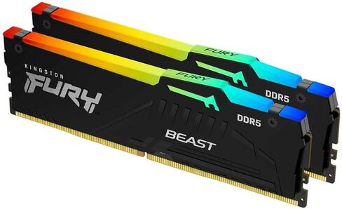 Kingston Fury Beast RGB 32GB (2x16GB) 6000MT/s DDR5 CL30 Desktop Memory | AMD Expo | Plug N Play | Kit of 2 | KF560C30BBEAK2-32 in Saudi Arabia