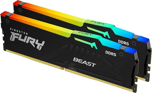 Kingston Fury Beast RGB 32GB (2x16GB) 6000MT/s DDR5 CL30 Desktop Memory | AMD Expo | Plug N Play | Kit of 2 | KF560C30BBEAK2-32 in Saudi Arabia