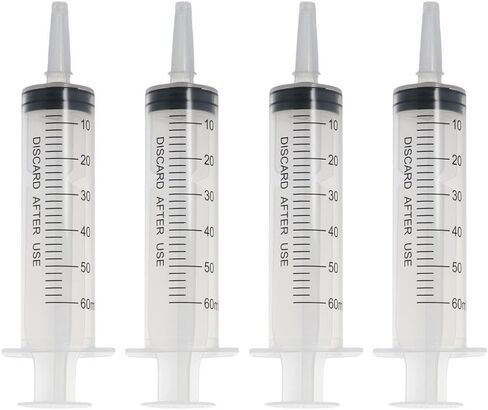 4 Pack Capacity Syringe Syringes Pump, 20ml 60ml Large Plastic Syringe Measuring Syringe Tools Dispensing Multiple Uses, Pet medicine feeder(60ml) in Saudi Arabia