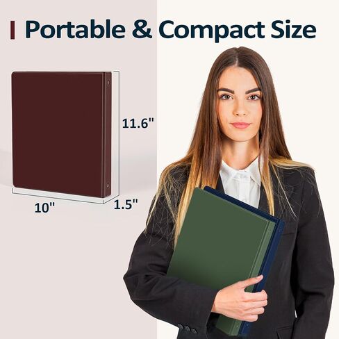 Sooez 2 Pack BinderX 3 Ring Binder 1 Inch, 𝗘𝘅𝘁𝗿𝗮 𝗗𝘂𝗿𝗮𝗯𝗹𝗲 1 Inch Binders 3 Ring Holds 700 Sheets, PVC Free Clear View Binders 1 Inch, Three Ring Binder for School & Office Supplies, A4 in Saudi Arabia