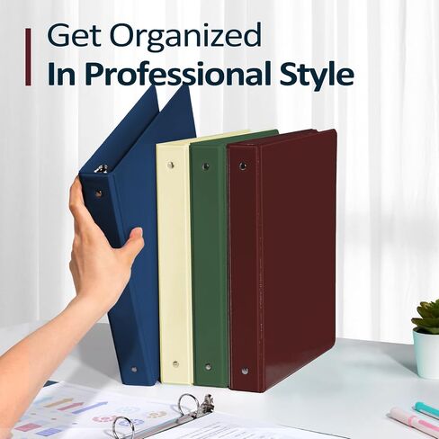 Sooez 2 Pack BinderX 3 Ring Binder 1 Inch, 𝗘𝘅𝘁𝗿𝗮 𝗗𝘂𝗿𝗮𝗯𝗹𝗲 1 Inch Binders 3 Ring Holds 700 Sheets, PVC Free Clear View Binders 1 Inch, Three Ring Binder for School & Office Supplies, A4 in Saudi Arabia