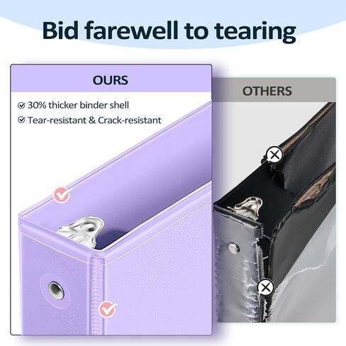 Sooez 2 Pack BinderX 3 Ring Binder 1 Inch, 𝗘𝘅𝘁𝗿𝗮 𝗗𝘂𝗿𝗮𝗯𝗹𝗲 1 Inch Binders 3 Ring Holds 700 Sheets, PVC Free Clear View Binders 1 Inch, Three Ring Binder for School & Office Supplies, A4 in Saudi Arabia