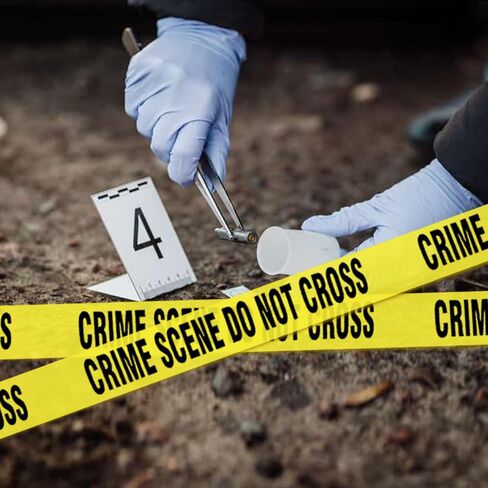 Crime Scene Do Not Cross Barricade Tape 2 Pack 3 inch X 1000 feet, Bright Yellow with a Bold Black Print, Danger/Hazardous Area, Ideal Use for Halloween Decorations, Party, Work-Site in Saudi Arabia