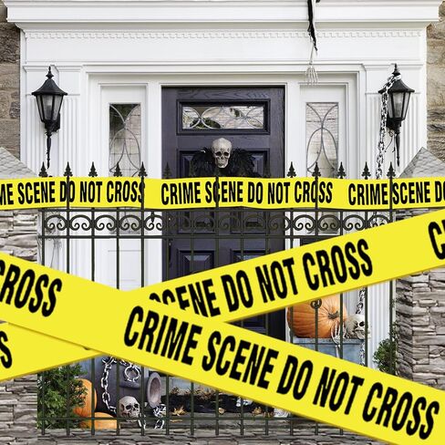 Crime Scene Do Not Cross Barricade Tape 2 Pack 3 inch X 1000 feet, Bright Yellow with a Bold Black Print, Danger/Hazardous Area, Ideal Use for Halloween Decorations, Party, Work-Site in Saudi Arabia