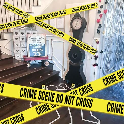 Crime Scene Do Not Cross Barricade Tape 2 Pack 3 inch X 1000 feet, Bright Yellow with a Bold Black Print, Danger/Hazardous Area, Ideal Use for Halloween Decorations, Party, Work-Site in Saudi Arabia