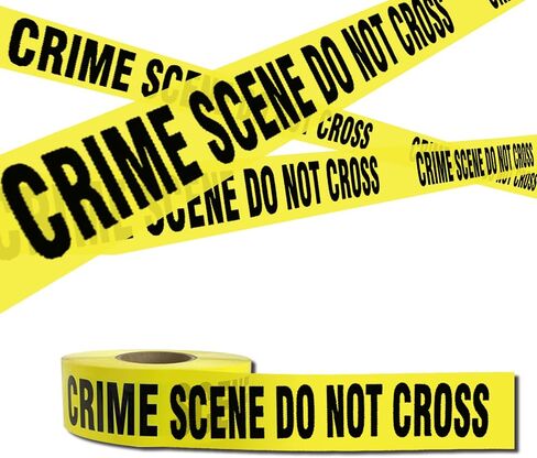 Crime Scene Do Not Cross Barricade Tape 2 Pack 3 inch X 1000 feet, Bright Yellow with a Bold Black Print, Danger/Hazardous Area, Ideal Use for Halloween Decorations, Party, Work-Site in Saudi Arabia