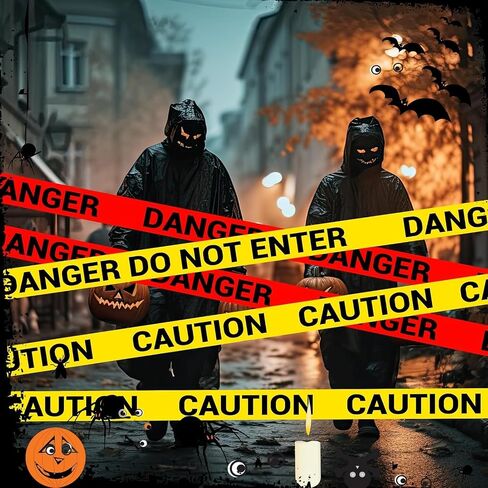 Crime Scene Do Not Cross Barricade Tape 2 Pack 3 inch X 1000 feet, Bright Yellow with a Bold Black Print, Danger/Hazardous Area, Ideal Use for Halloween Decorations, Party, Work-Site in Saudi Arabia