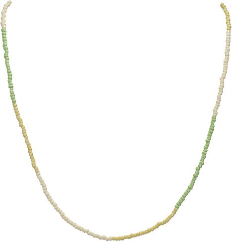 Bohemian Hawaiian Colorful Beaded 14K Gold Plated Cubic Zirconia diamond tennis necklace for Teen Girls Women in Saudi Arabia