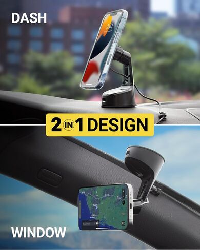 Scosche MPQ6DV-SP Magnetic Phone Holder for Car Dashboard/Vent, 20W Wireless Fast Car Charger Phone Stand, Hands Free Cell Phone Mount Compatible w/iPhone 15/14/13/12 Series and MagSafe Accessories in Saudi Arabia