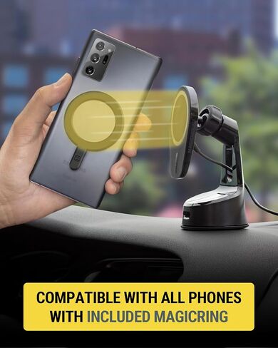 Scosche MPQ6DV-SP Magnetic Phone Holder for Car Dashboard/Vent, 20W Wireless Fast Car Charger Phone Stand, Hands Free Cell Phone Mount Compatible w/iPhone 15/14/13/12 Series and MagSafe Accessories in Saudi Arabia