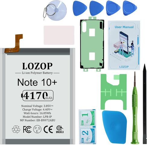 طقم استبدال بطارية Note 20 / Note 20 5G لهاتف Samsung Galaxy Note 20 SM-980F /Note 20 5G SM-N981U/U1/B/N/W وجميع موديلات N981 الأخرى مع مجموعة أدوات الإصلاح ودليل المستخدم in Saudi Arabia