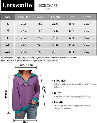 Lotusmile Sweatshirt for Women Color Block Striped Shirt Long Sleeve Lapel V Neck Lightweight Pullover Top in Saudi Arabia