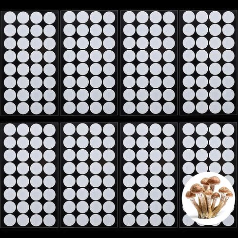 64 Pieces Synthetic Filter Paper Stickers 20 mm 0.3 μm Synthetic Filter Disc Tape Mushroom Applied Under Wide Mouth Mason Jar Filter for Mushroom Cultivation in Saudi Arabia