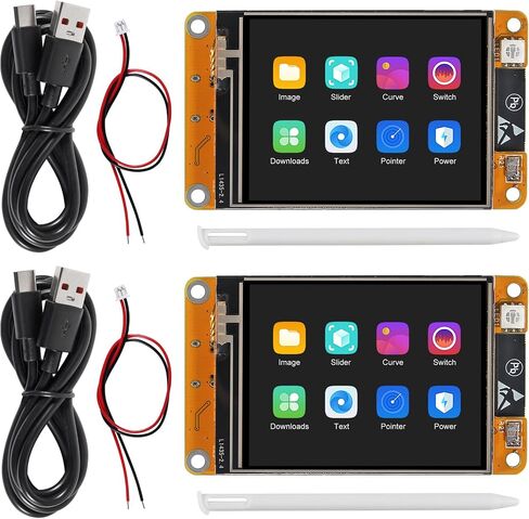 AITRIP 2 PACK ESP32 Development Board ESP32-2432S028R WiFi Bluetooth 2.8 Inch 240X320 Smart Display TFT Module Touch Screen for Arduino in Saudi Arabia