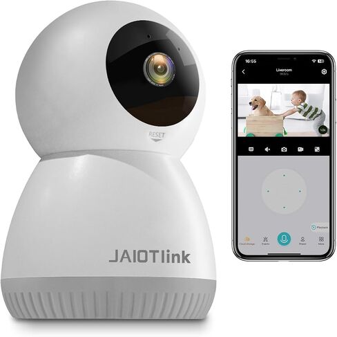 Indoor Camera, 5G & 2.4G WiFi Pet Camera with Phone APP,Security Cameras for Home with 360° Pan&Tilt,Night Vision,Motion Detection,2 Way Audio,SD or Cloud Storage,Work with Alexa in Saudi Arabia